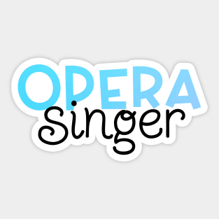 Opera Singer Blue Gradient Sticker